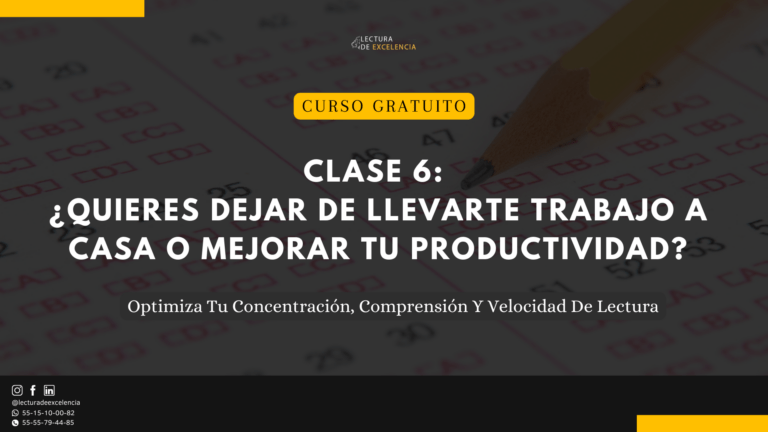 Clase 6: mejorar tu concentración